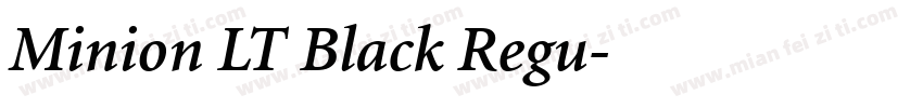 Minion LT Black Regu字体转换